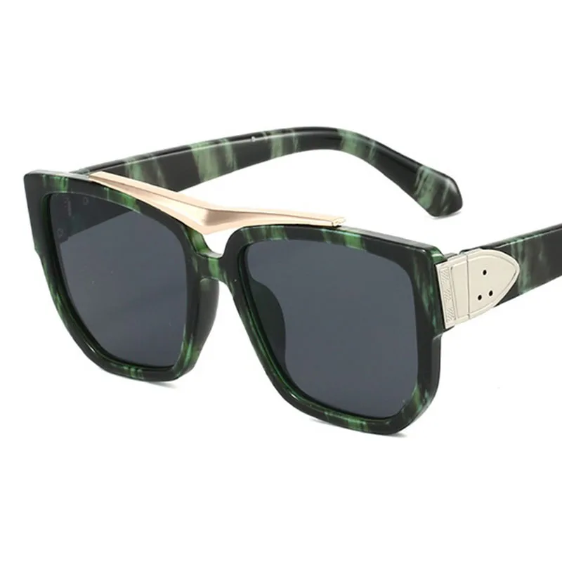 جديد كبير إطار مربع الراقية النظارات الشمسية الرجعية شخصية Ins الهيب هوب النظارات الشمسية للرجال والنساء في الهواء الطلق نظارات شمسية غير رسمية #4