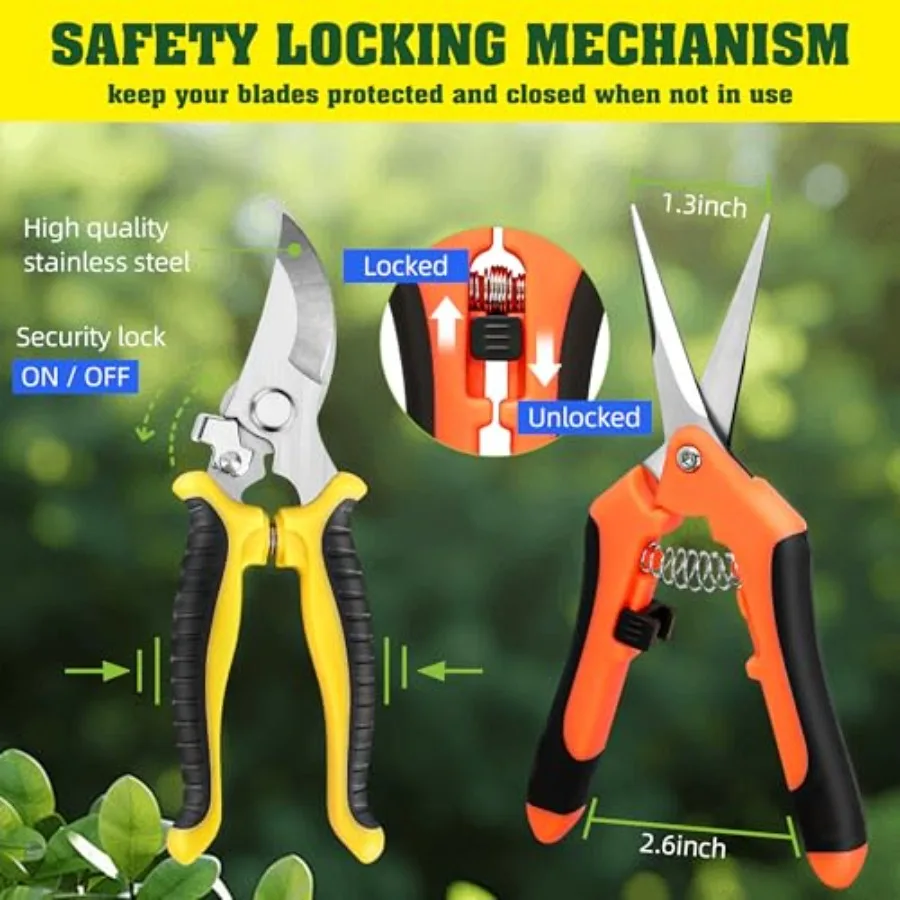 4個パック ステンレス製 庭木剪定ばさみ 屋内外兼用 多色 ガーデニングはさみ 人間工学に基づいたデザイン Ide