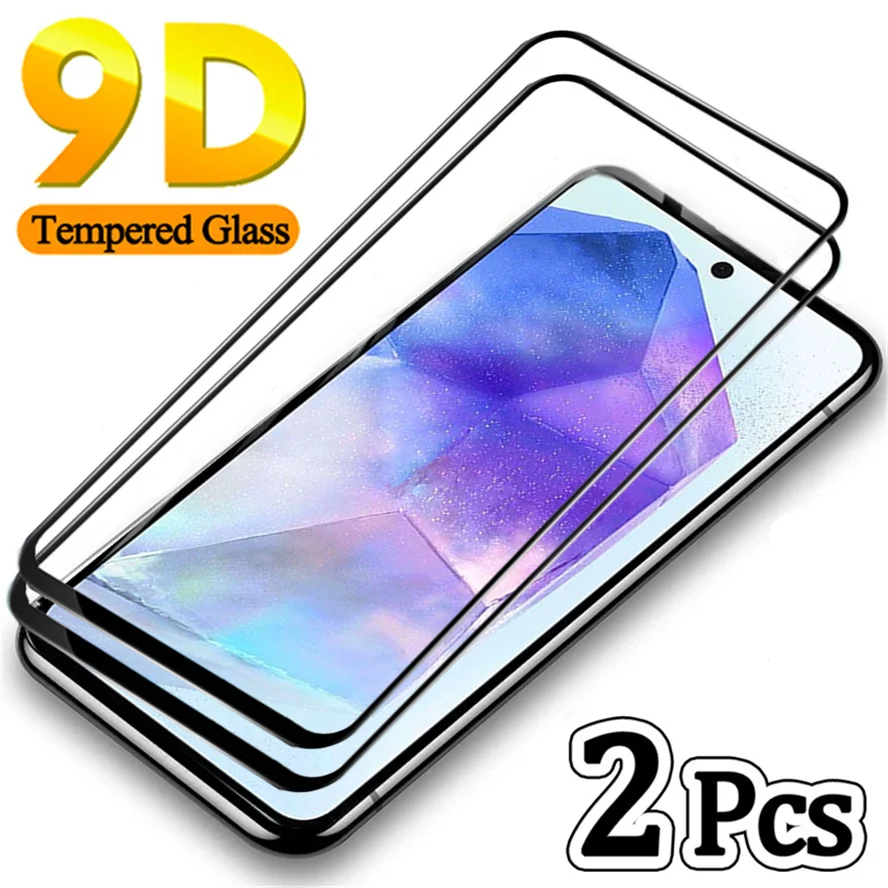 

2 Pcs, Protective Glass for Samsung A55 A35 A25 A15 A05 A05s Glass Samsung A25 5G Screen Protector A35 5G Protective Film A55 5G Tempered Glass Film Samsung Galaxy A55 Glass