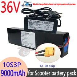 36V 9000mAH 10S3P Do kugoo S1/S2/S3 AOVO AOVOPRO Kamukai i SmartOne Akumulator do skuterów elektrycznych wtyczka xt60 + Ładowarka 42V 2A