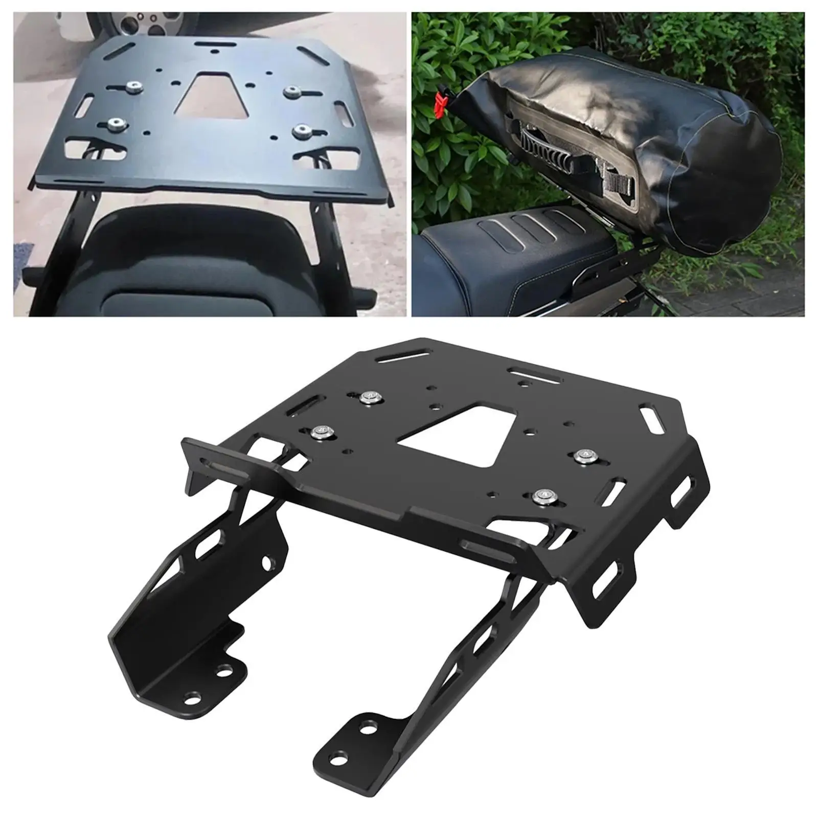 

Motorcycle Luggage Rack for Cargo Carrier Sturdy Easy to Install Metal Modification Replacement Motorbike Rear Tail Box Carrier