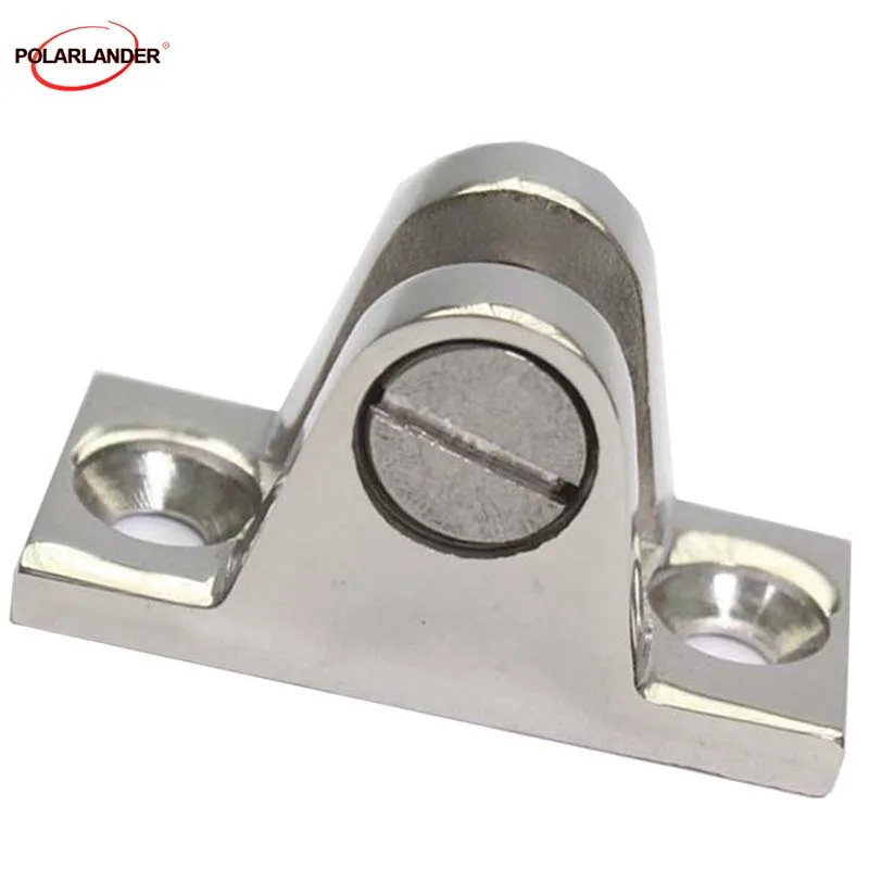 55*26mm*1 inch Bimini Heavy duty Top Fitting 316 stainless steel 90 Degree Screw style Big Heavy Duty Deck Hinge with Screw