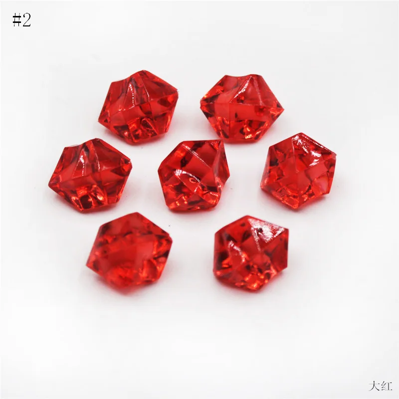 100 Stuks 11*13Mm Plastic Edelstenen Ijskorrels Kleurrijke Stenen Kinderen Juwelen Acryl Juwelen Ijs Teller Kristal Diamanten Speelgoed