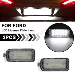 Luz LED para matrícula de coche, accesorio para Ford Focus 2 MK2 3 Mondeo 4 5 Fiesta 6 7 Kuga piezas, sin Error, 2 S-MAX