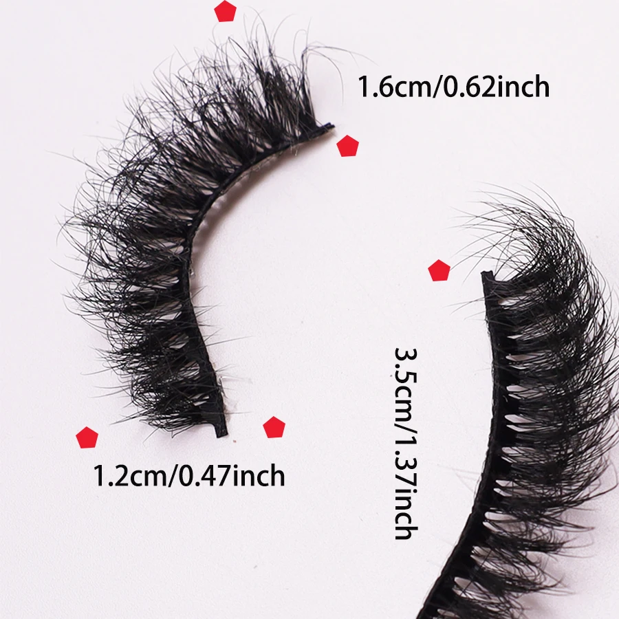 5 paia di ciglia finte 8D spesse, ricci e soffici, con un aspetto arricciato e accattivante