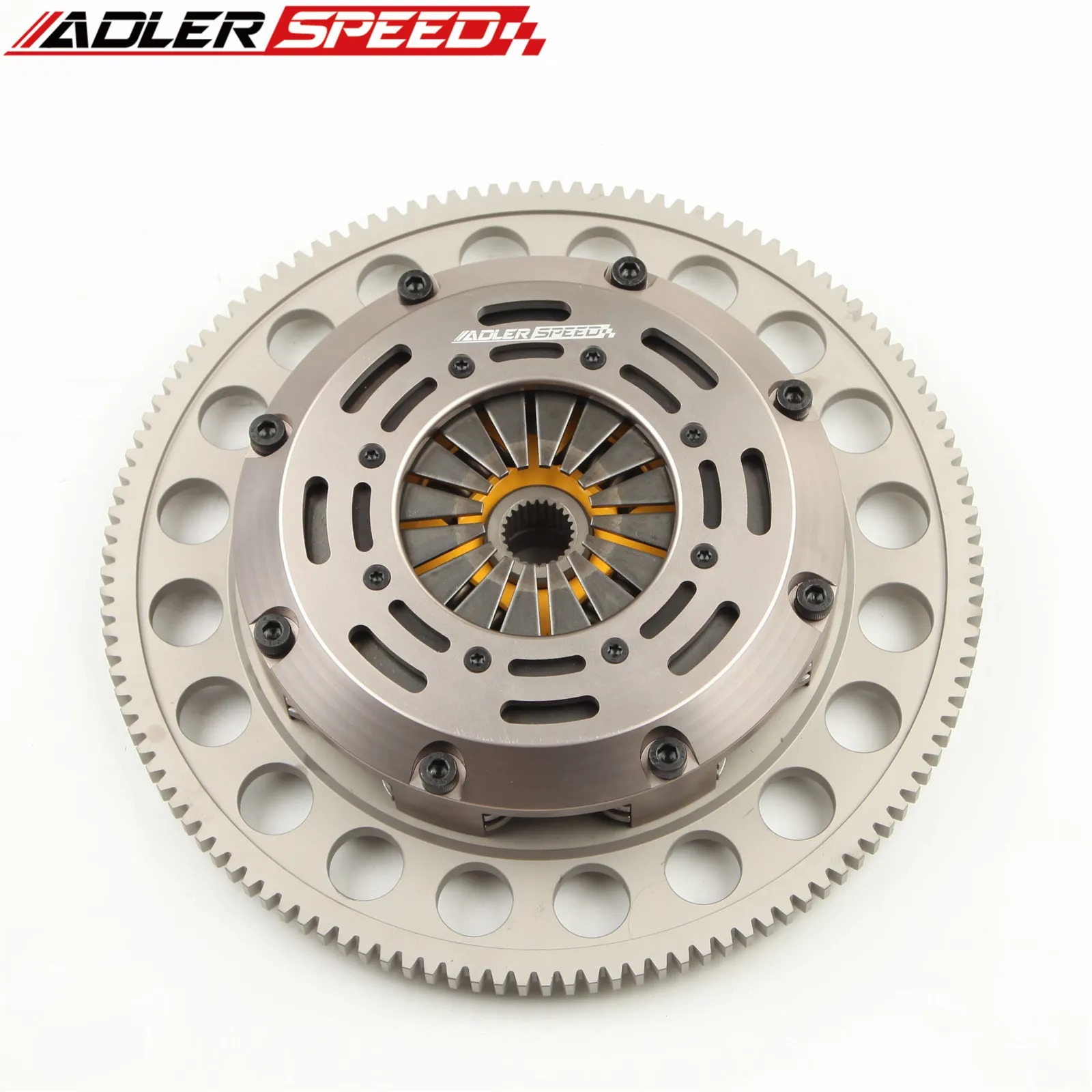 ADLERSPEED Sprung Clutch Twin Disc Kit + Flywheel For Subaru Baja Impreza Forester Legacy Outback XV Crosstrek  2.0L; 2.5L 4cyl