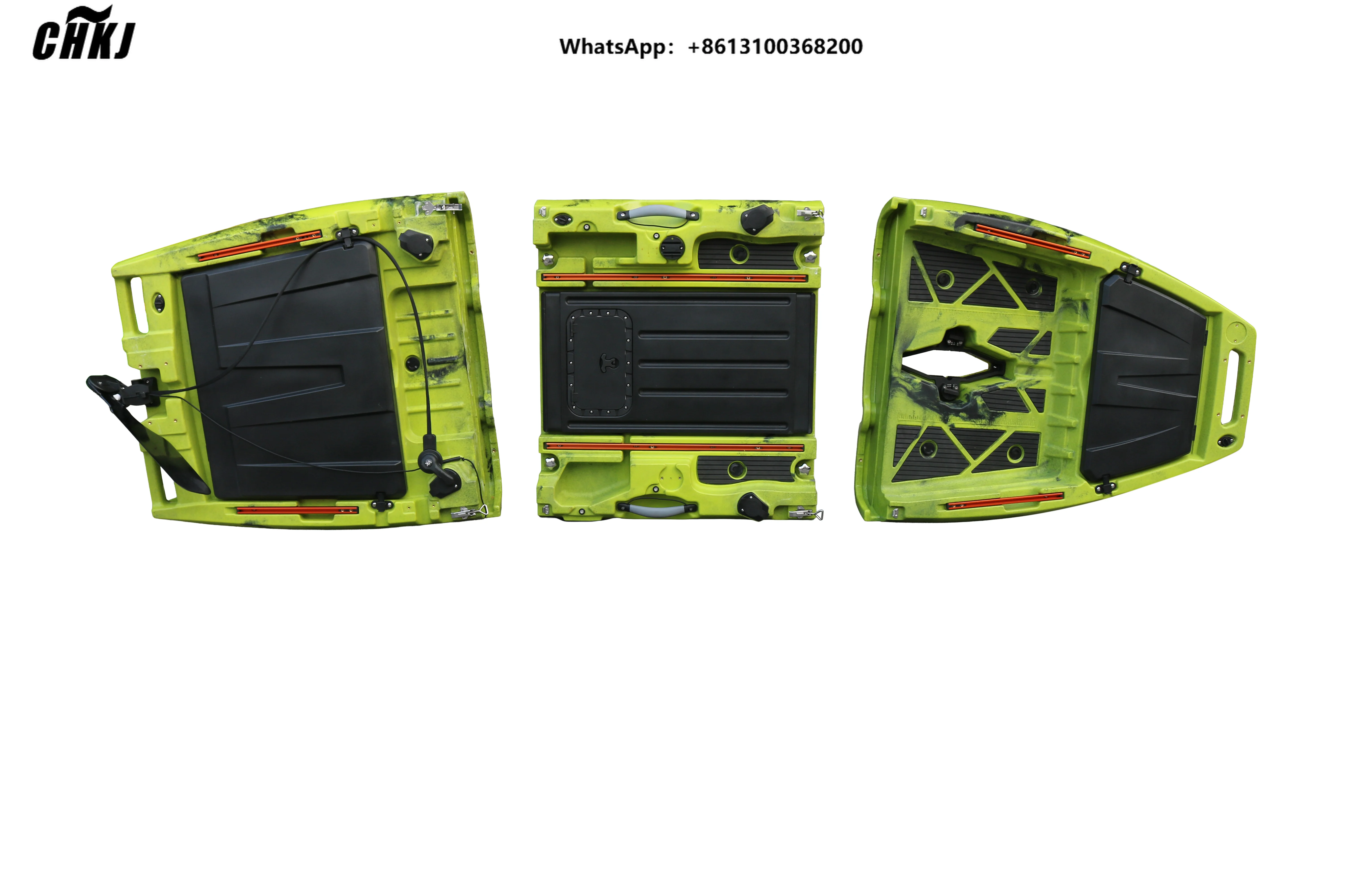 Foldable 10TF Modular Fishing Boat, Removable Pedal Motor Fishing Plastic Pedal