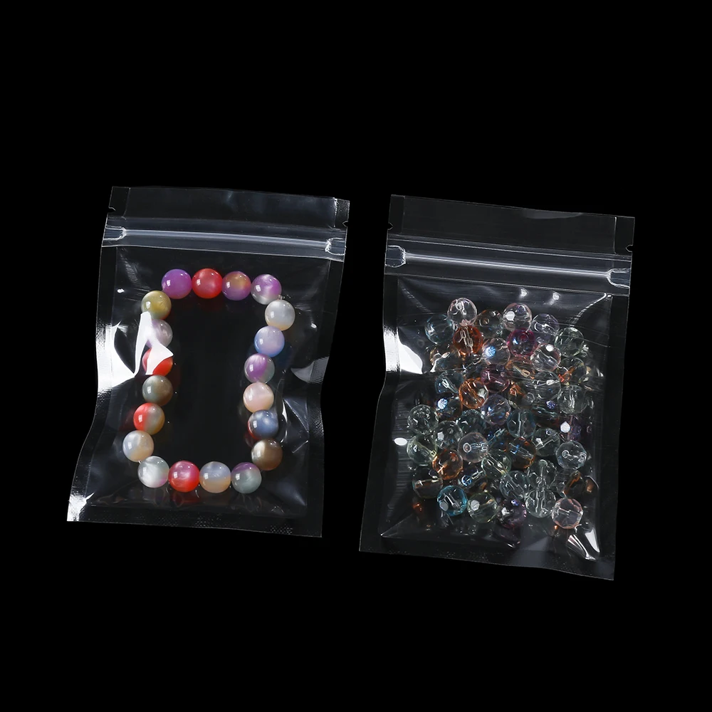 10/20/50 قطعة PET الذاتي حقيبة عزل متعددة الحجم المحمولة حقيبة التعبئة والتغليف لتخزين المجوهرات أقراط من الخرز عرض التعبئة والتغليف #3