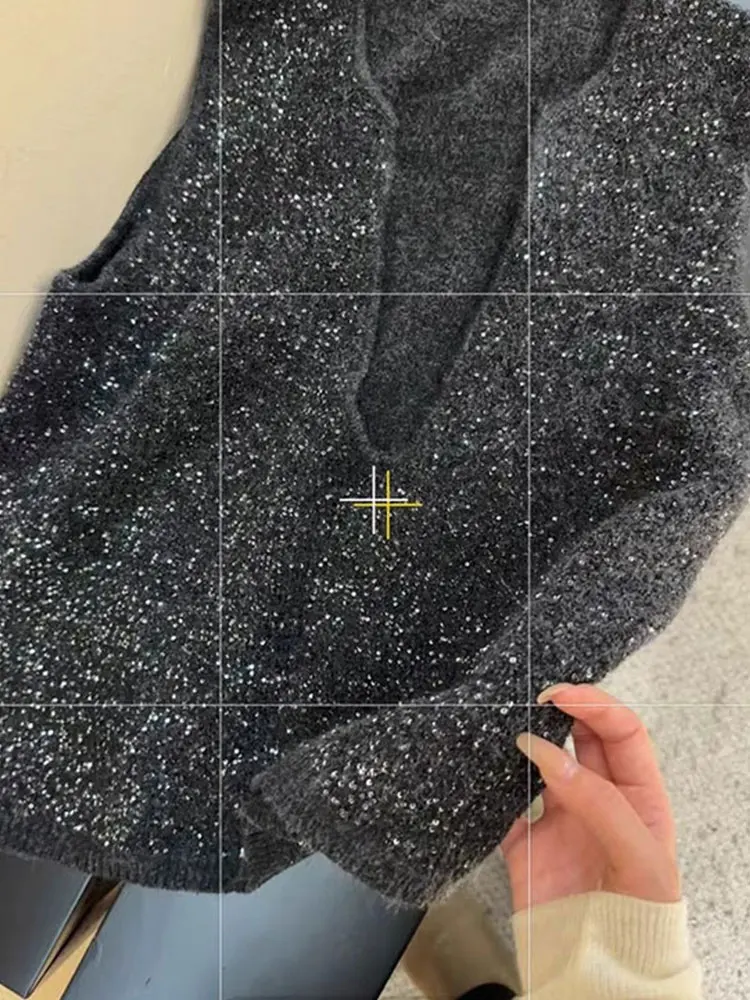 Winter Svel Knitted Vest V-Ne Casual Women's Faionable Commute Top Regular Length Pure Color Versatile Leisurewear