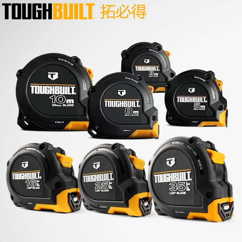 TOUGHBUILT Tape Measure Series 3m 5m 8m 10m 16FT 25FT 35FT Industrial-grade Hand Measuring Tool