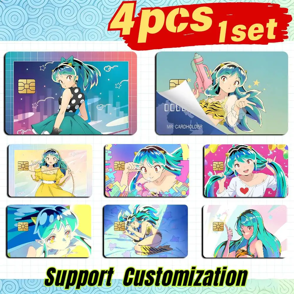 The Invader Girl L-Lum-chan Card Stickers for Bank Access Protective Waterproof Film Cover Sticker Gift