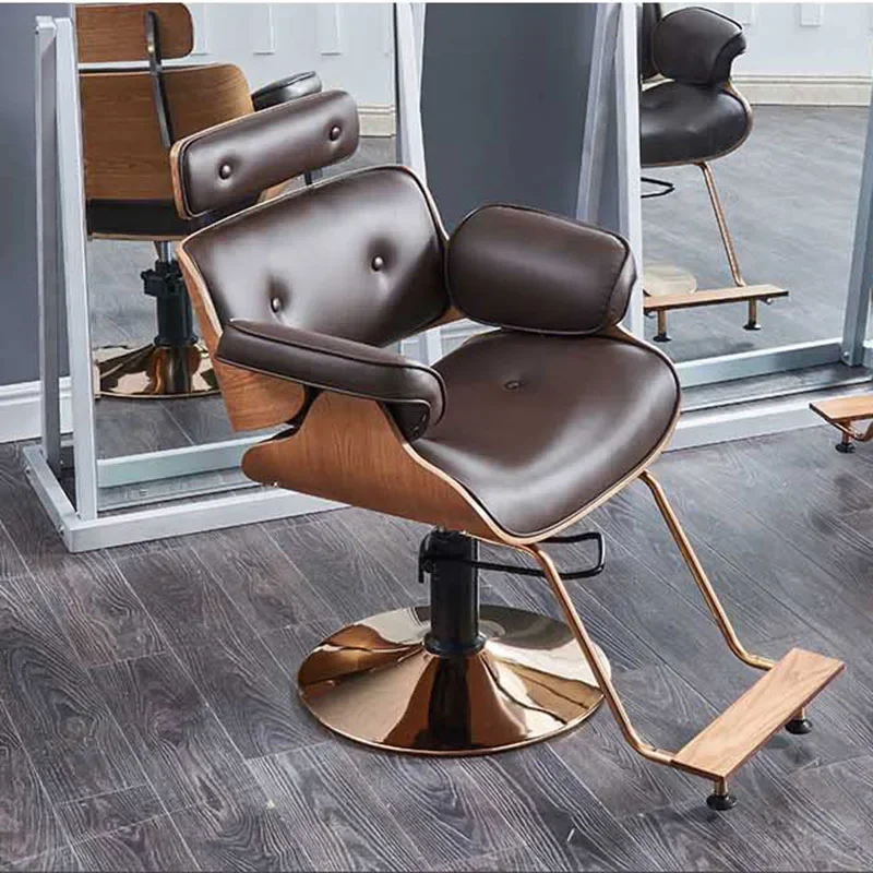 Dressing High-end Barber Chair Folding Adjustable Barbershop Barber Chair Recliner Cutting Silla Giratoria Salon Furniture