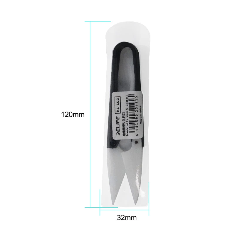 RELIFE – cisaille céramique isolée RL-102 en forme de U, pas de rouille, haute dureté pour la réparation de batterie de téléphone, découpe de fil et de câble de batterie