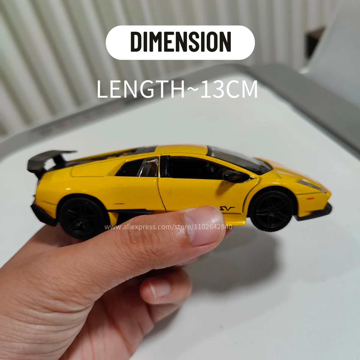 1/36 Lamborghini Murcielago Car Model Replica, Scale Metal Miniature Art Vehicle Interior Decor Diecast Xmas Gift Kid Boy Toy