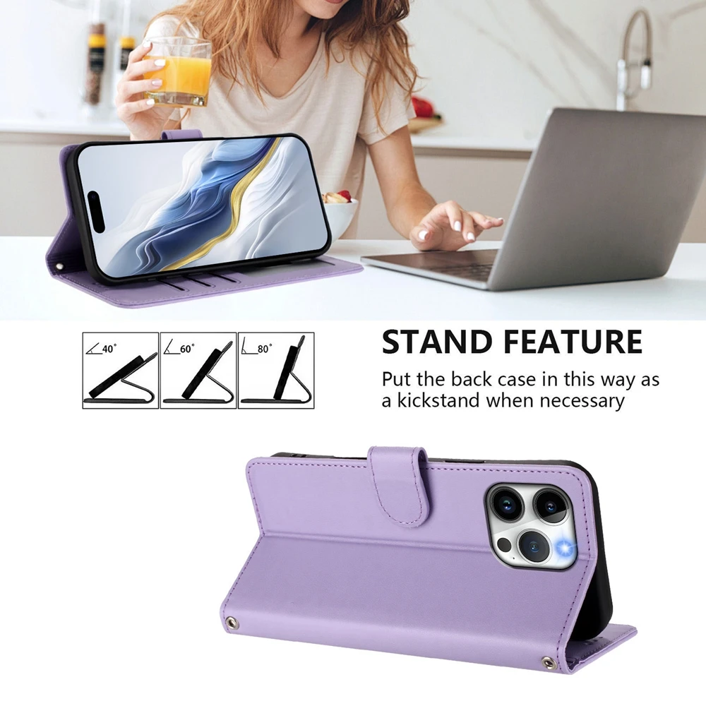 Casing Pova 7 Ultra 6 NEO Strap untuk Tecno Spark 40 Pro Plus 40C 30 30C Camon 40 30S, Dompet Kulit Lipat, Sarung Ponsel Motif Kucing Lucu