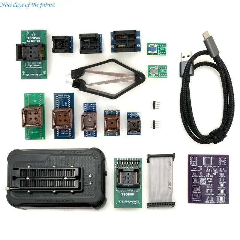 Professional Programmer T76 with 14 Adapter Set for Fast Chip Programming E65A