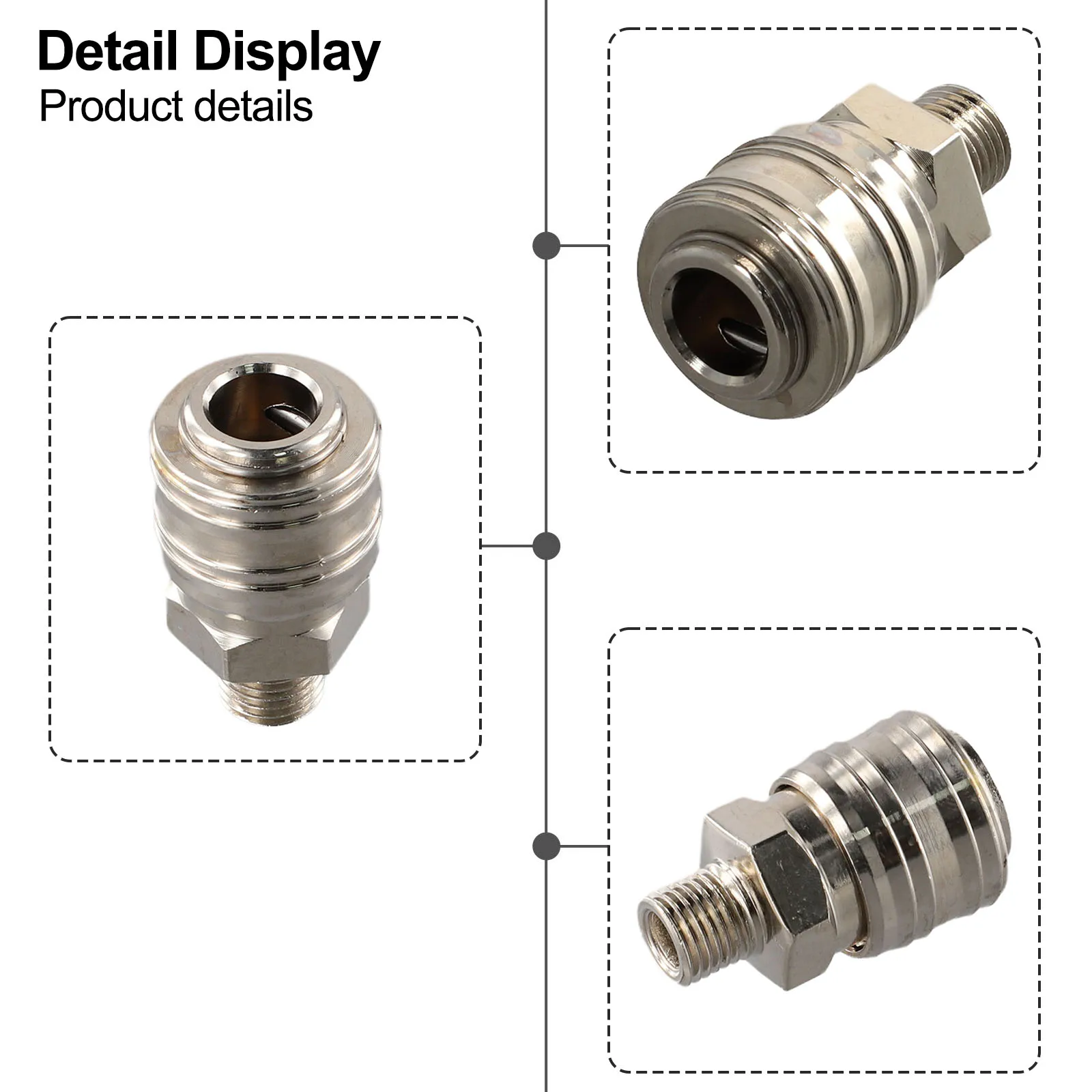 Euro Standard Female Quick Disconnect Fitting 1/4 Inch For for BSP Male Thread Used in Air Tool and Hose Assemblies
