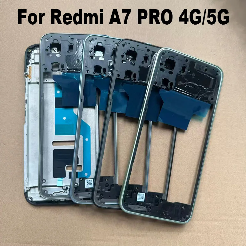 For Xiaomi Redmi A7 PRO 4G 5G Middle Frame Front Bezel Faceplate Frame With Side Button Repair Spare Parts Replacement