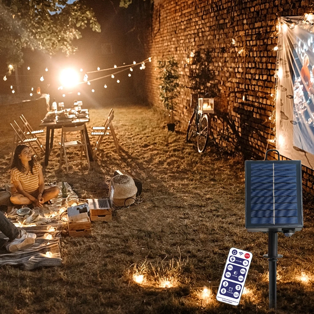 

Солнечный светильник-бокс с LED-гирляндой, контроллером и пультом ДУ для сада, улицы, дорожек, кемпинга, декоративное освещение