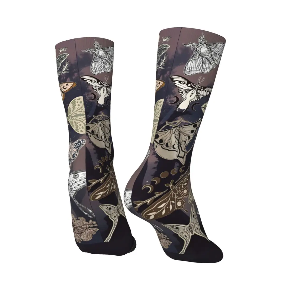 خمر النمط التقليدي فراشة الوشم جوارب الجرافيك الجوارب الخريف المضادة للانزلاق الجوارب الكبار الرجال تسلق جوارب ناعمة متوسطة