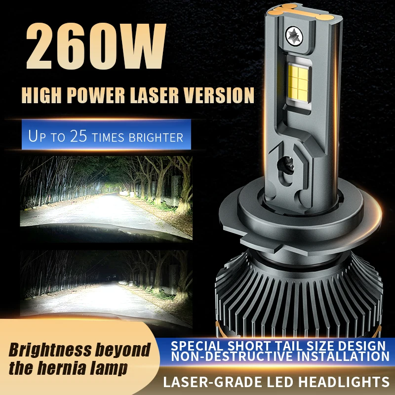 

H4/9003/HB2 LED Headlight Bulb 9012 H11 H8 H9 H1 H3 H7 9005/HB3 9006/HB4 Headlamp Car Light Automobiles Auto Lamp 12V 260W