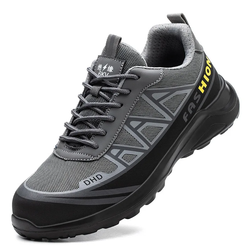 ZAPATOS DE TRABAJO antipuñaladas con punta de acero para hombre, ligero y cómodo calzado de seguridad, antigolpes, Kevlar, zapatos de electricista