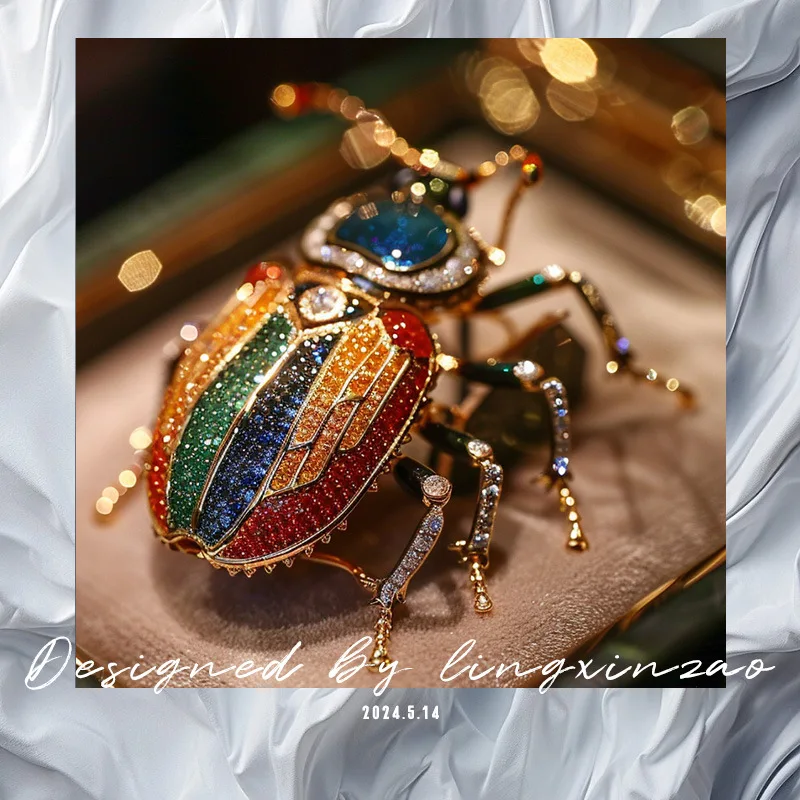 

Роскошная эмалированная брошь в виде жука для женщин и мужчин, нежные высококачественные медные броши с насекомыми, модные булавки для лацканов, брошь, ювелирные изделия, подарки
