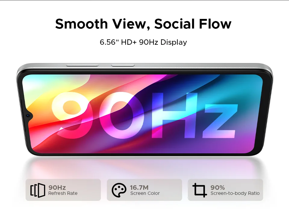 Global Version DOOGEE Note 56 Smartphone Android 16 6150mAh Large Battery 6.56'' 90Hz Display 24GB 64GB Mobile Phone