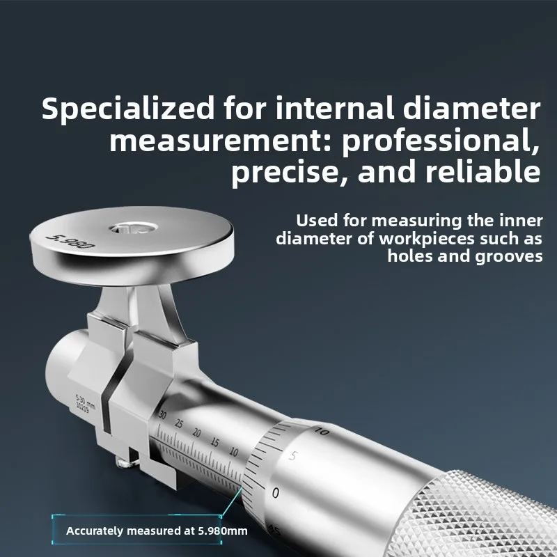 Mechanical Internal Micrometer 5‑30‑50mm 0.01mm Two‑point Inside Diameter Measuring Instrument
