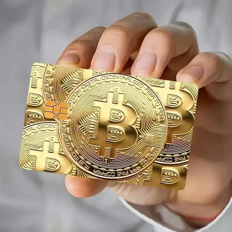 Bitcoin theme displays personality, waterproof, scratch resistant, fingerprint protected card from wear and tear