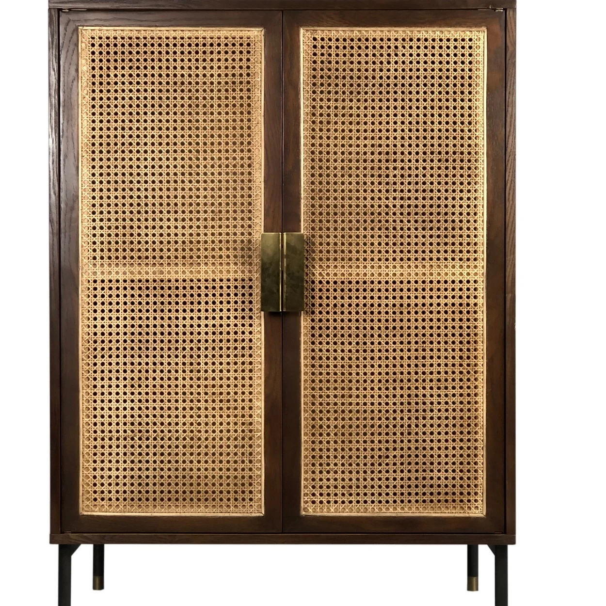 

# Rattan Webbing Retro Cabinets Furniture Living Room Wooden Flat Kabinett Storage Cabinet