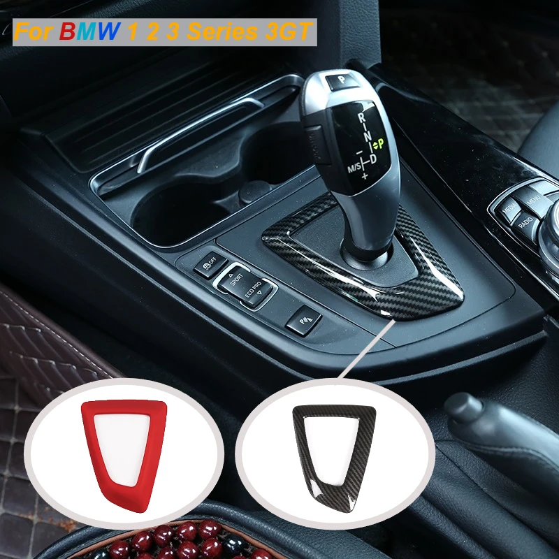 

For BMW 1 2 3 Series 3GT F20 F22 F30 F31 F36 F32 carbon fiber ABS interior gear handle baffle panel base modification stickerLHD