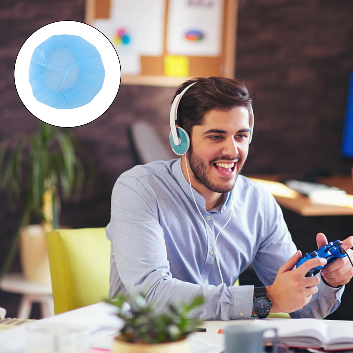 

100pcs Headset Protective Cover Earphone Sleeve Hygienic Disposable Headphone Covers Stretchable Fit For Reusable Ear Cushion