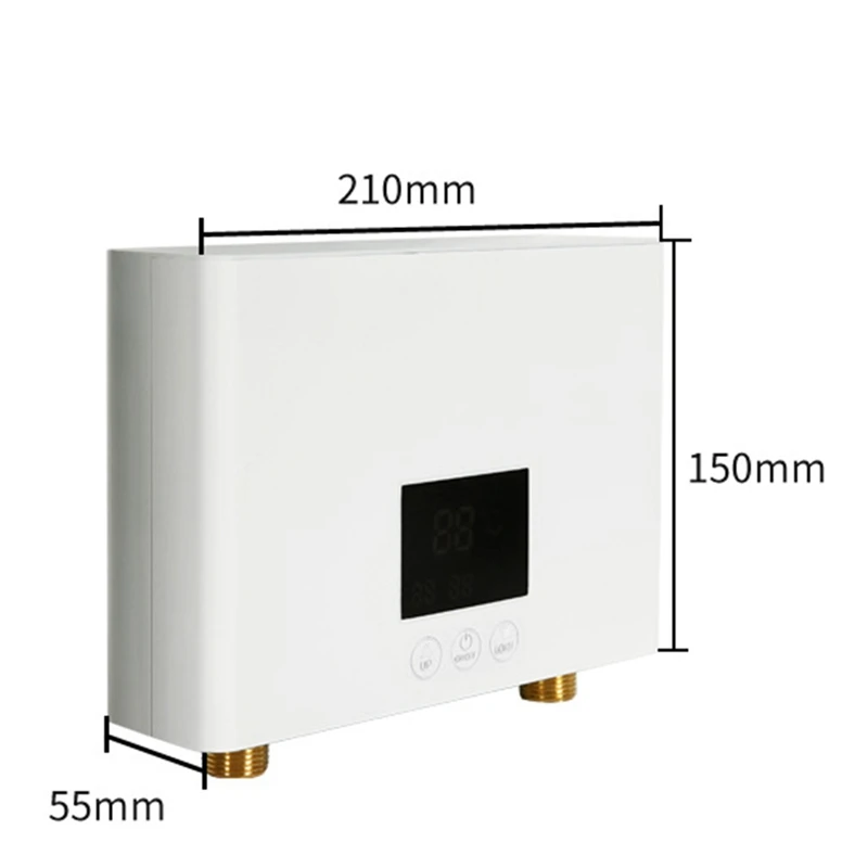 HOKitchen-Chauffe-eau électrique mural, affichage de la température LCD, prise UE, 110V, 220V