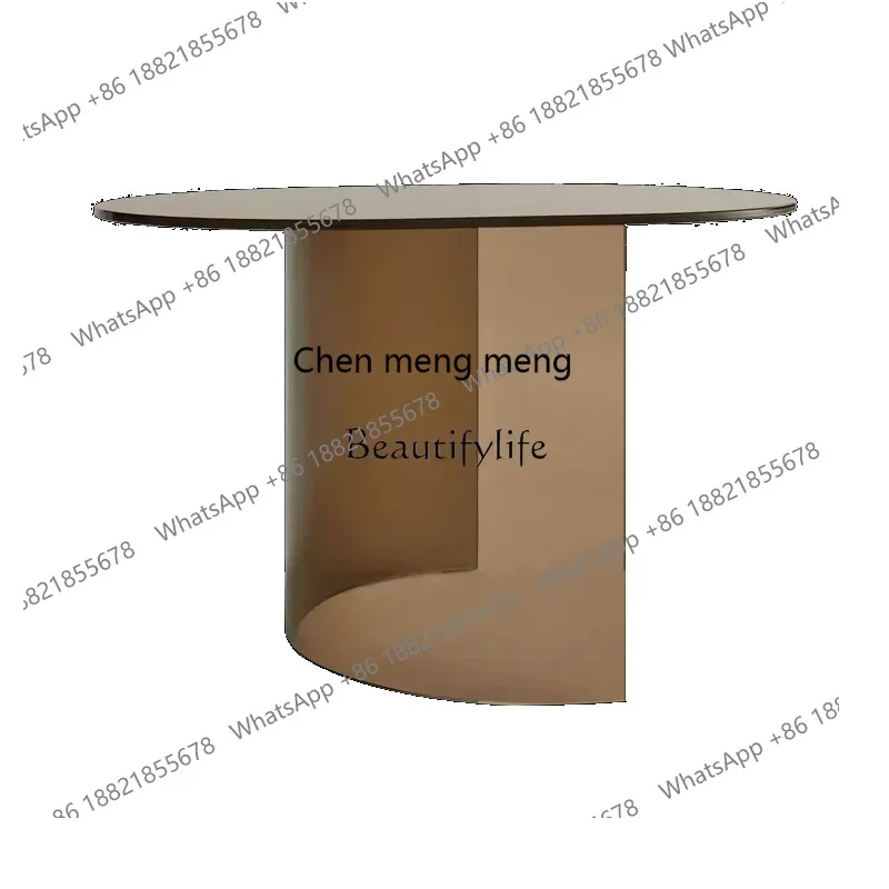 Nuovo stile Wabi Sabbia vento Italiano minimalista soggiorno tavolino da caffè piccolo appartamento combinazione di lenti in vetro s8350