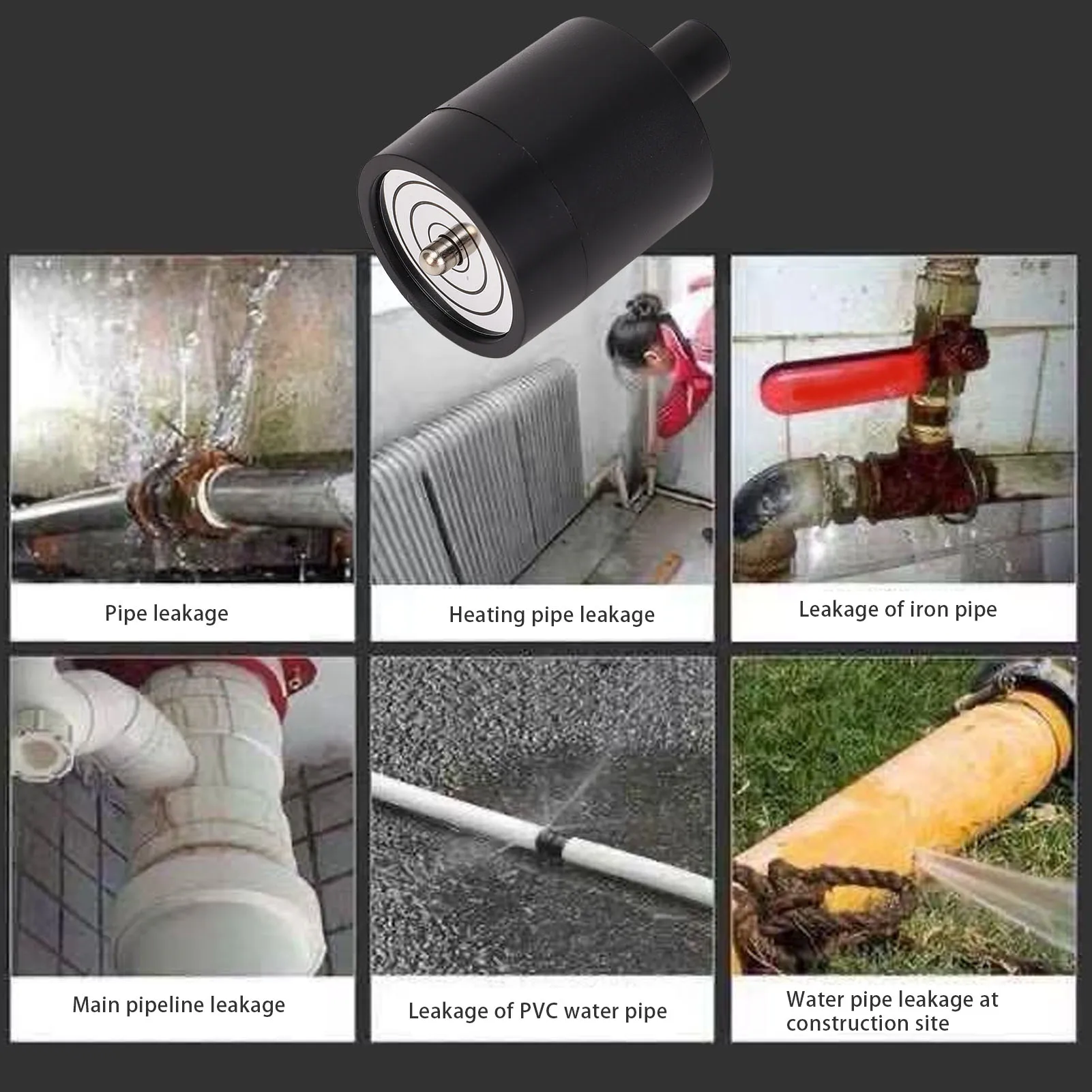 Microphone mural Portable multifonctionnel, haute sensibilité, son clair, détecteur d'écoute vocale, polyvalent pour souterrain