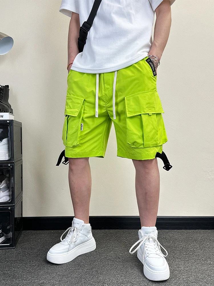 

Мужские летние тонкие свободные брюки American Sle Qui Dry Multi ket Work orts, цветные, розовые, модные, пляжные, длиной до колена