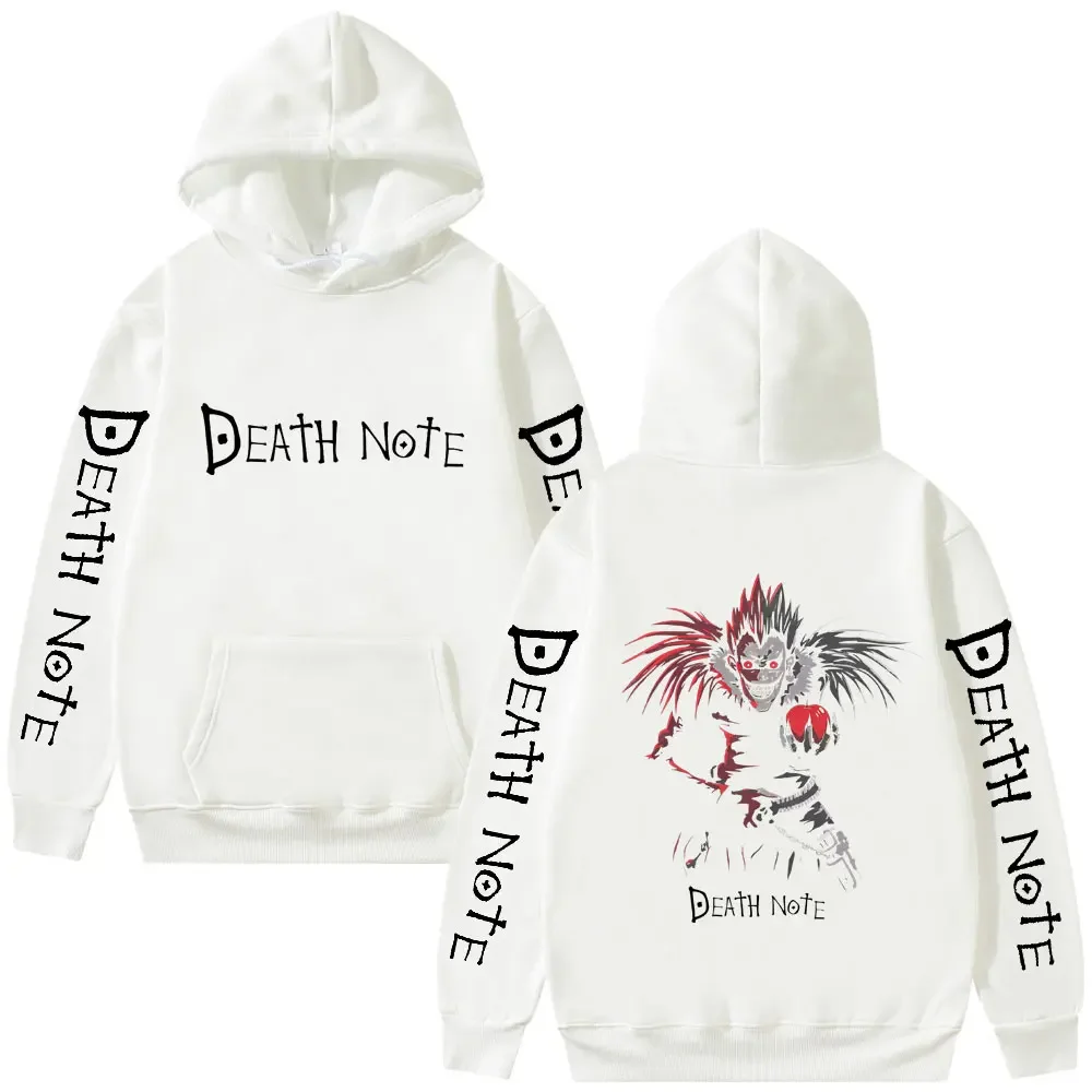 Y2K Anime Death Note Ryuk Grafik Hoodie Männer Frauen Kleidung Mode Vintage Übergroßen Sweatshirt männer Cartoon Manga Merch Hoodi – Detail 6