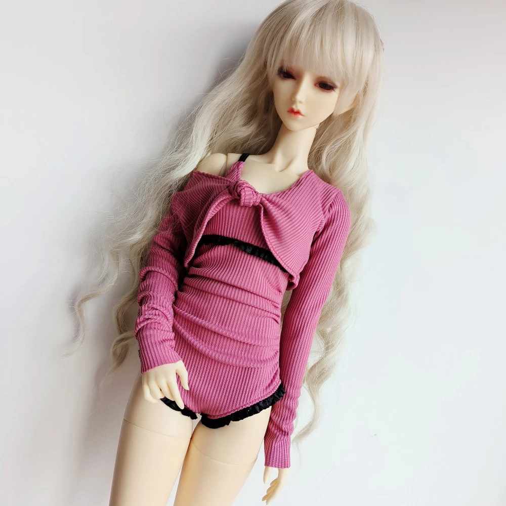 

D05-P024 children handmade toy 1/3 60cm doll BJD/SD doll's clothes purple color Slim fit one piece swimsuit 1pcs