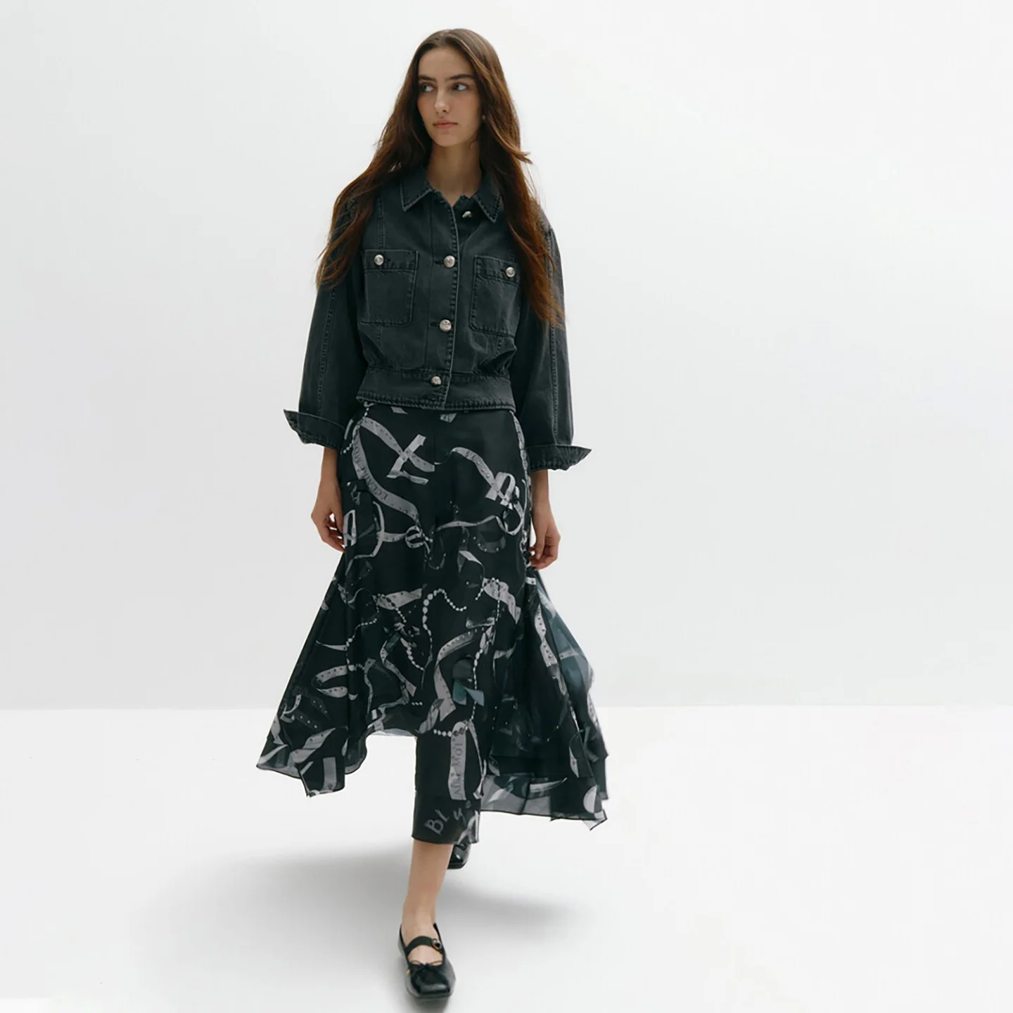 

00% Pure Cotton Early Autumn Sle Commute V-Ne Denim Jaet Women's Regular Fit Long Sve Button up Coat