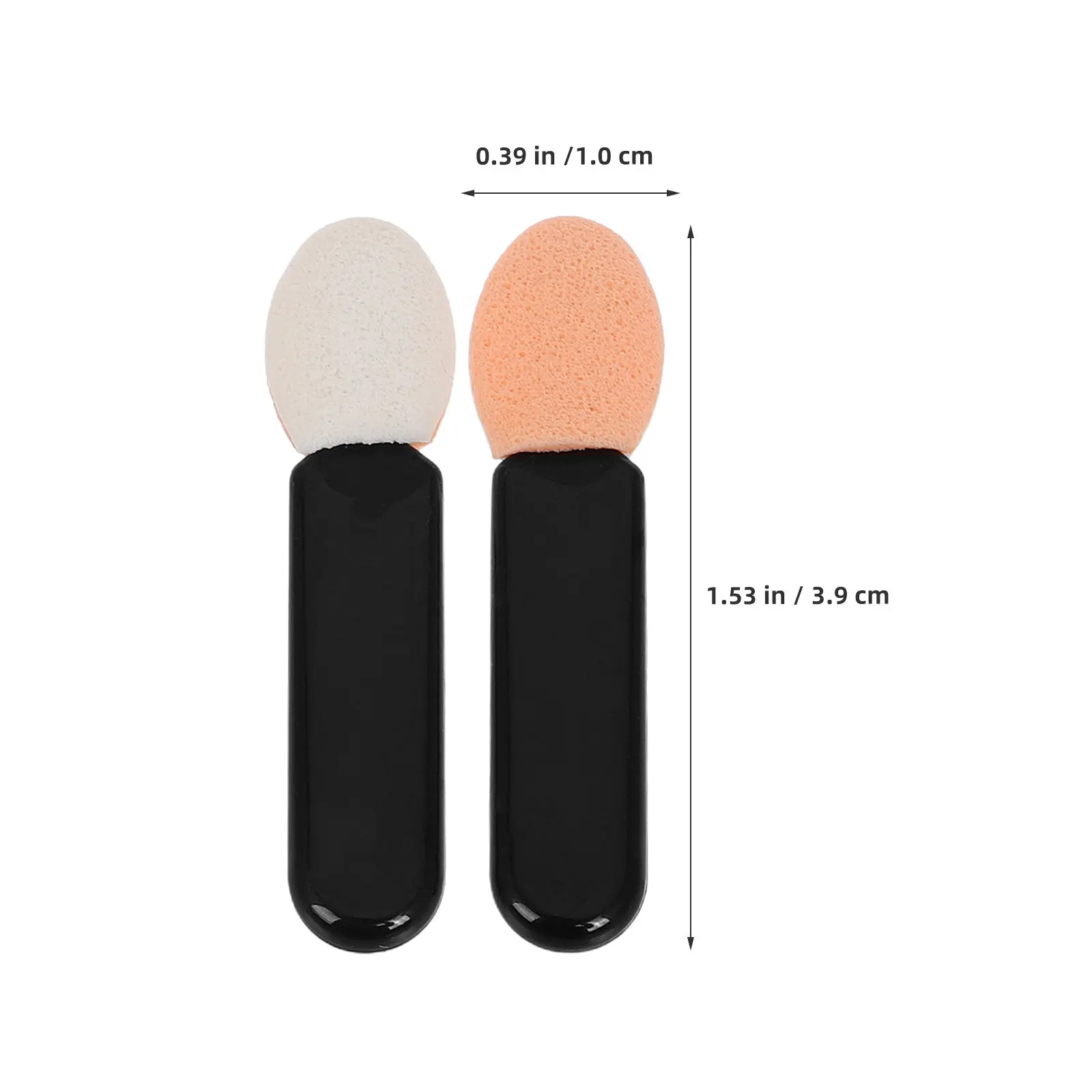 100Pcs Mini Eyeshadow Applicators Flat Tip Compact Eyeshadow Wand Brush for Seamless Blending Solid Liquid Makeup Professional