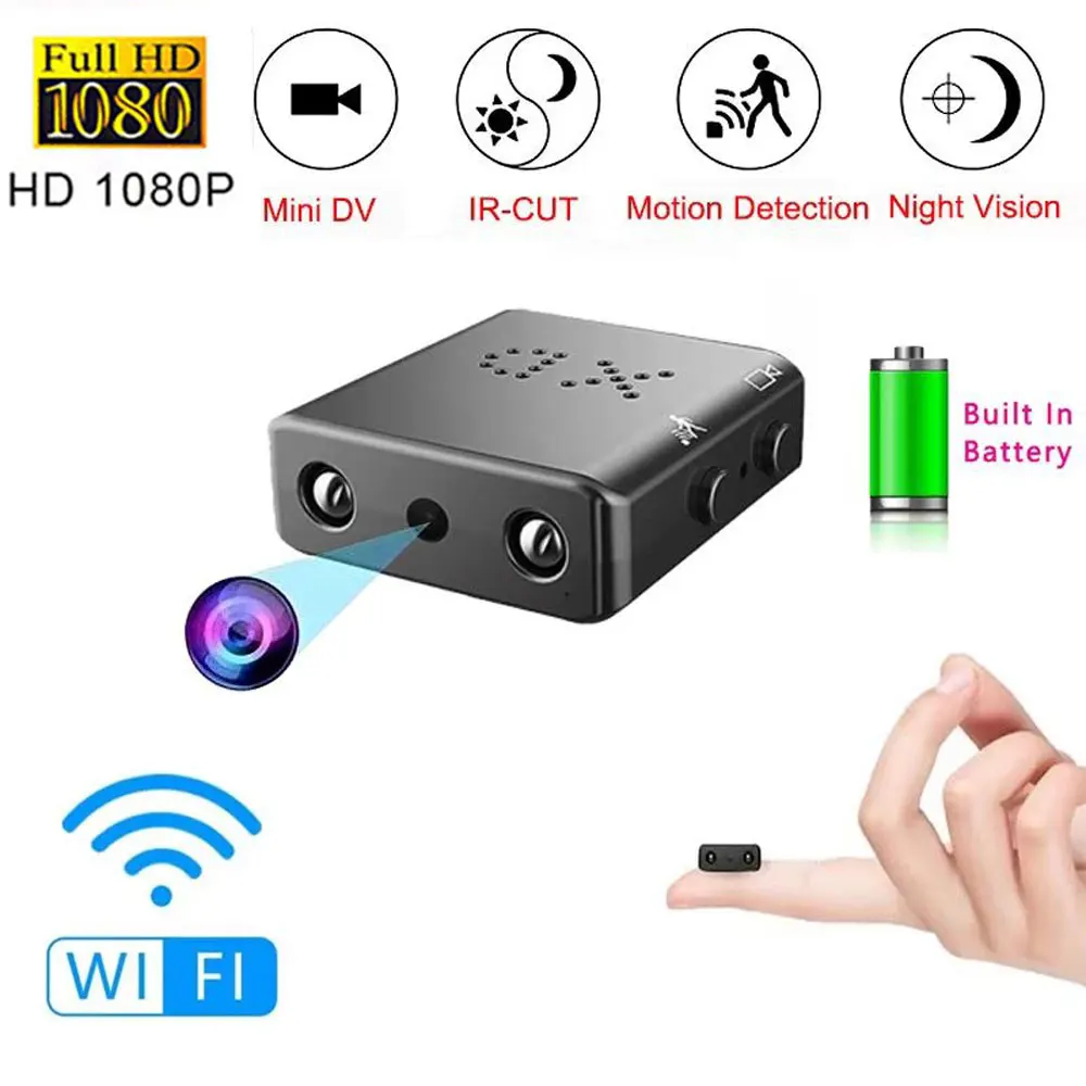 

Mini 1080P HD WIFI Camera Built-in Battery IR Night Vision Body Cam IP Remote Monitoring Camcorder Cam