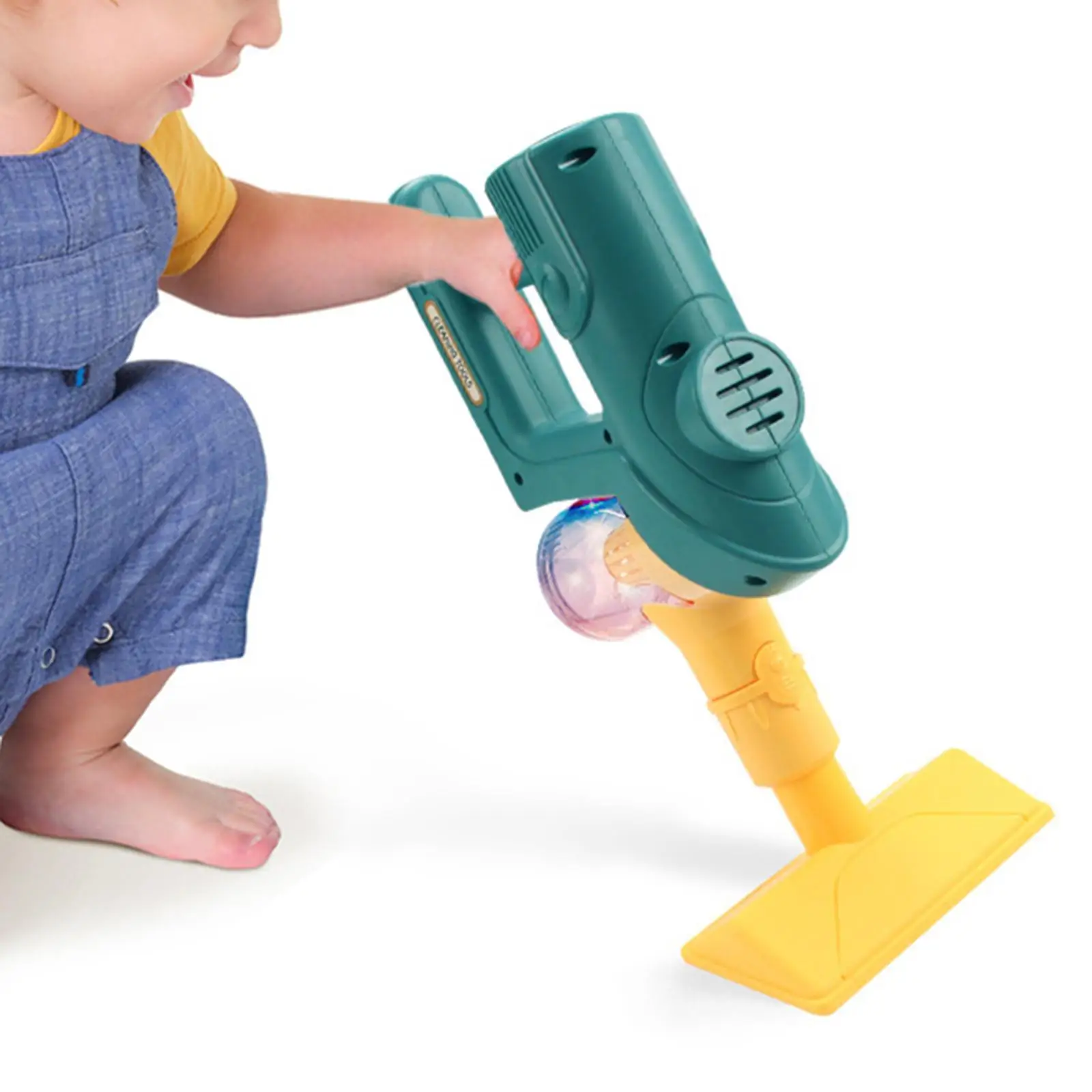 Crianças aspirador de pó diversão crianças brinquedos de limpeza conjunto para crianças de 3 anos ou mais do bebê verde