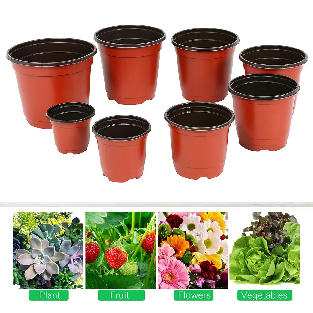 

20PCS Blister PP Flowerpots Green Radish Succulent Flowerpot Plastic Material Garden Plant Potted Nursery Transplant Pot Tools