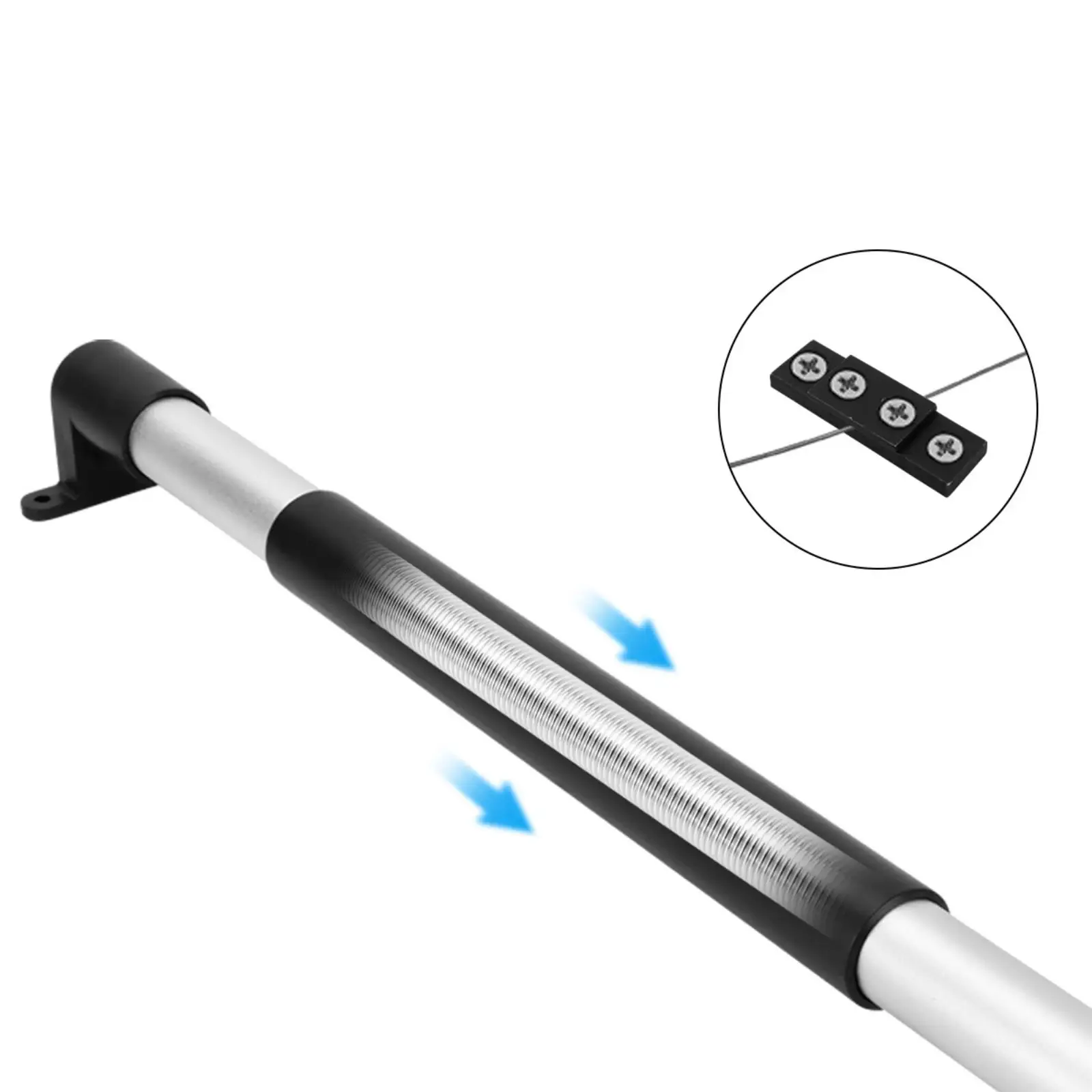 RV Screen Door Closer Kit Aluminum Universal DIY Easy Installation RV Screen Door Handle Push Pull Bar for Travel Trailer