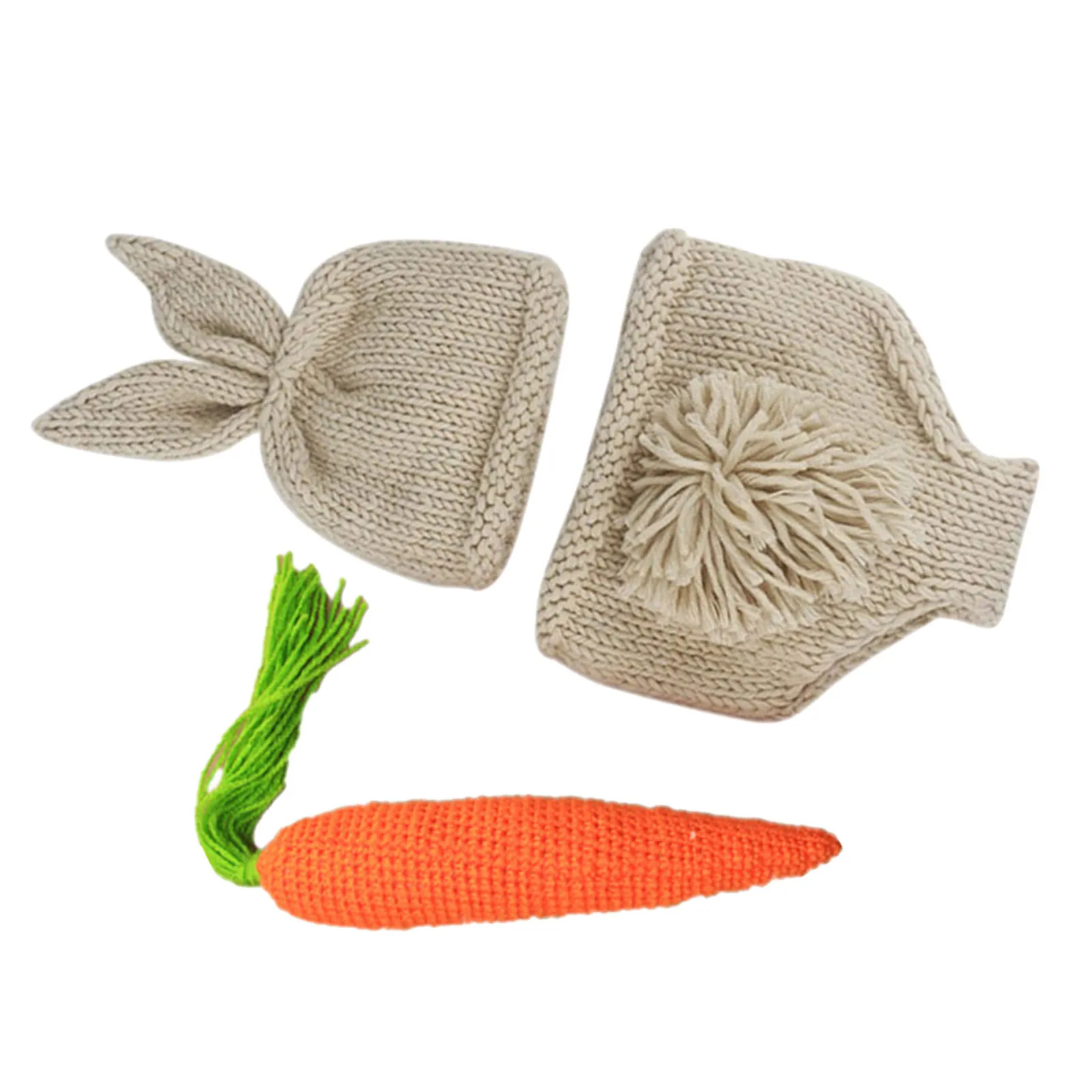 

1Set Baby Photography Costume Woolen Rabbit Design Newborn Photo Props Outfit for Birthday Party Family Photoshoot
