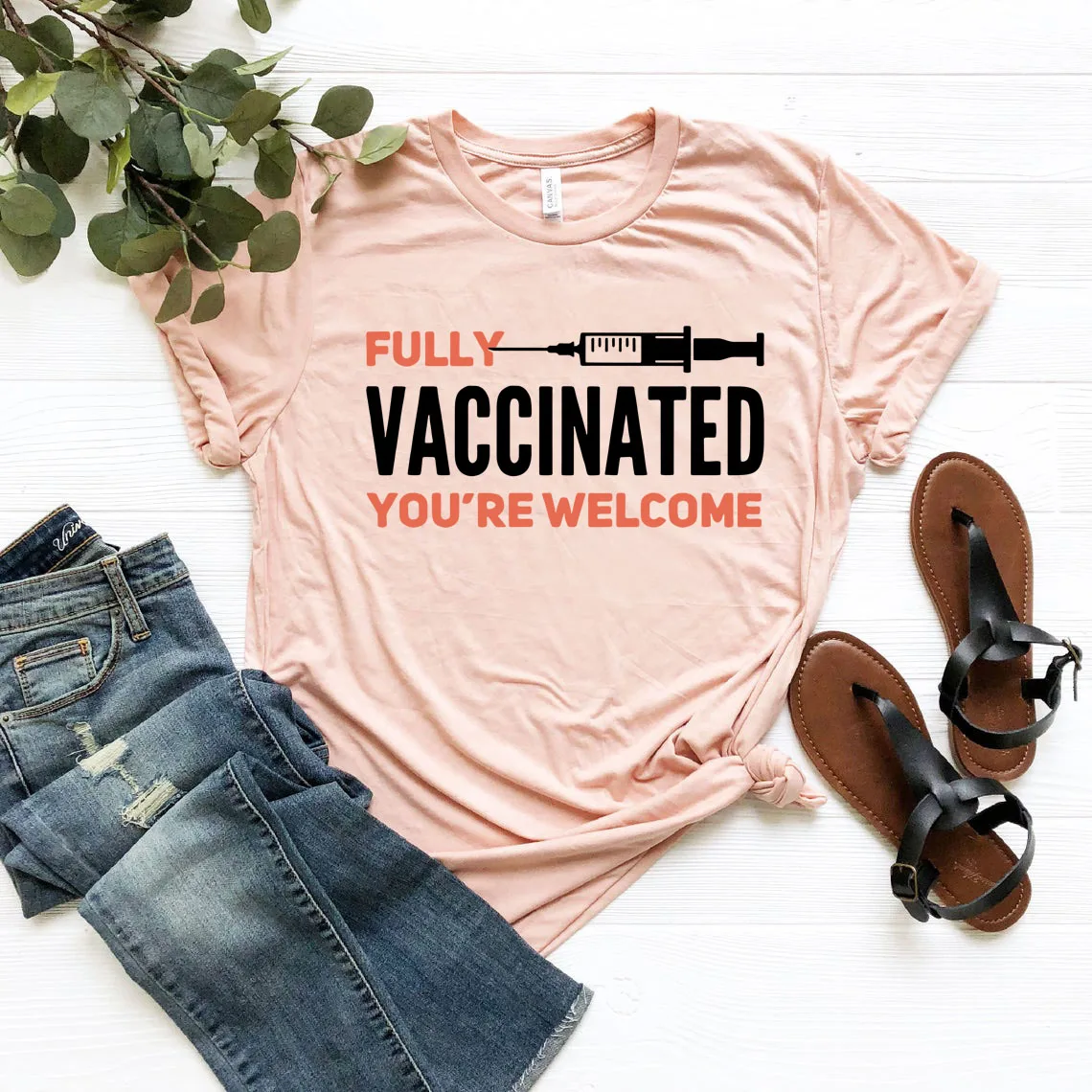 Fully Vaccinated Still Not A Hugger Tshirt Funny Vaccinated Shirt Vaccine T Shirts Unisex Summer Short Sleeve Tees Casual Tops