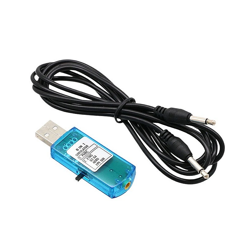 8 in 1 USB Flight Simulator Computer for XTR5 FMS G4 FPV Airplane & Helicopter Controller Model Aircraft Simulation Tool