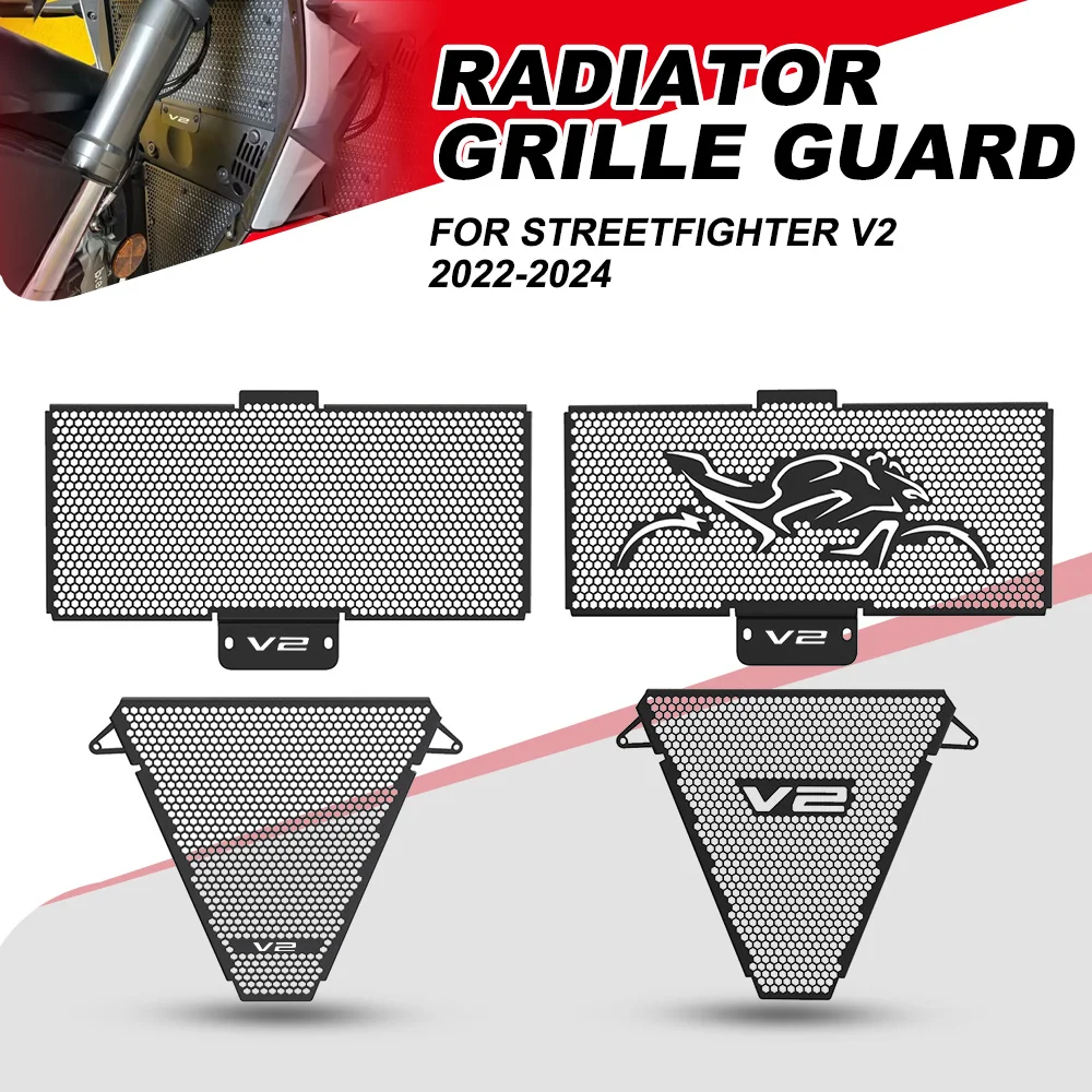 

Radiator Guard Cover Grille Fuel Tank Protection For Ducati Streetfighter V2 2022-2023-2024 Motorcycle Accessories Aluminium