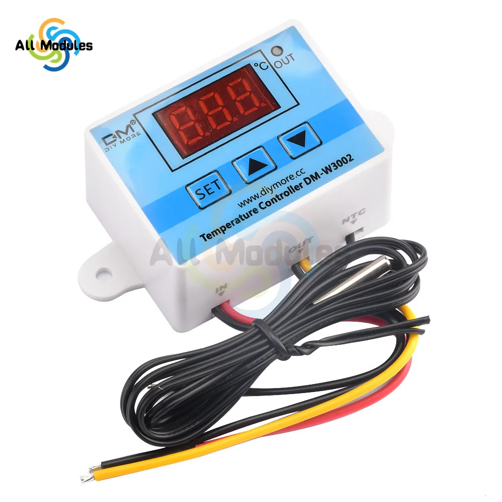 W3002 LED Digital Temperature AC 220V Controller Thermostat Thermoregulator Sensor Meter Fridge Water Heating Cooling